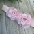 Faixinha de Cabeça para Bebê - Duas Flores - Rosa - comprar online