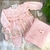 Saída Maternidade Menina Vestido Pingentes Renda Colors - Rosa - Manta Vestido e Calça