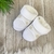Sapatinho de Tricô para bebê Botãozinho - Branco - Sapatinho