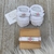 Kit Sapatinho de Tricô Sandália Sunny - Branco - Sandália e Faixinha - comprar online