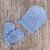 Conjunto Luva e Touca de Tricô - Azul Bebê - Tranças