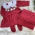Saída Maternidade de Tricô Vestido Capri - Vermelha - Manta Vestido e Calça