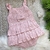 Conjunto de Tricô para Bebê Carina- Rosê - Vestido e Shorts - comprar online