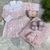 Saída Maternidade Vestido Iasmim - Rosa - Manta Vestido e Calça - loja online