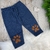 Conjunto de Tricô Leão - Azul Jeans - Calça e Cardigã - Amore Moda Bebê