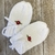 Luva para bebê de Tricô - Flor - Branca - Flor Vermelha - comprar online