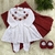 Vestido de Tricô Menina Capri - Branco com Vermelho - Vestido e Calça - Amore Moda Bebê