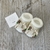 Kit Sapatinho de Tricô Flor de Miçanga - Off White - Sapatinho e Laço - comprar online