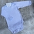Body de Algodão para bebê Essencial - Branco com detalhes Azul