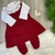 Saída Maternidade Vestido Maitê - Vermelho - Manta Vestido Calça Laço e Body - comprar online