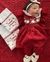 Saída Maternidade de Tricô Vestido Capri - Vermelha - Manta Vestido e Calça - comprar online