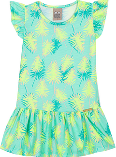 Vestido Infantil Neon Folhagens - comprar online