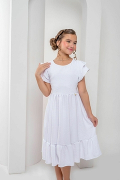 Vestido Infantil Branco Emily na internet