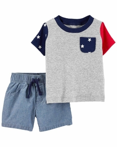 Conjunto Pocket Tee Carter´s Menino