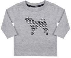 Camiseta Manga Longa meia estação Logo Dog Charpey