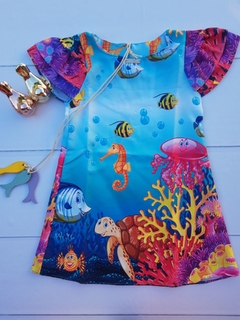 Vestido Fundo do Mar - comprar online