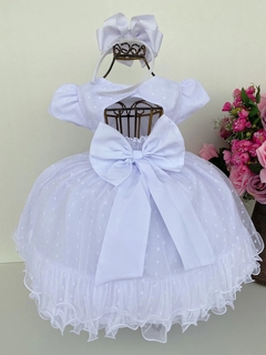 Vestido Branco Batizado Daminha Menina Bonita - comprar online