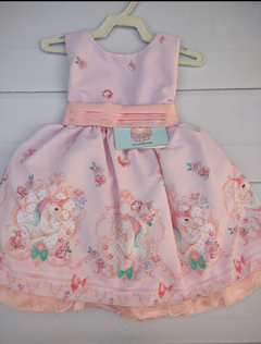 Vestido Tema Unicórnio Menina