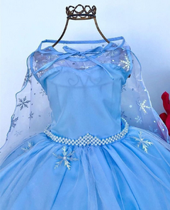 Vestido Frozen com Capa Luxo - comprar online