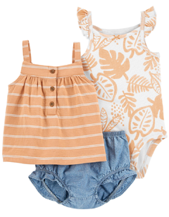 Conjunto Trio Carter´s Menina Tropical Jeans