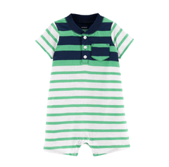 Romper Listrado Gola Polo Carters