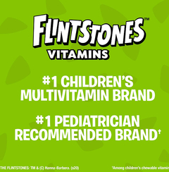 Vitaminas infantis para mastigar Flintstones, multivitamínico completo para crianças com ferro, cálcio, vitamina C, D 150 comp. - Miolo Mole Baby