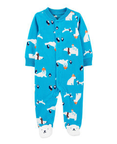 Macacão Pijama Urso Polar Bebê Carter's Fleece
