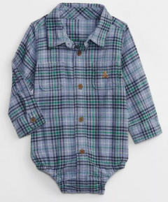 Body Camisa Baby Gap Xadrez Social