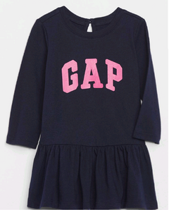 Vestido Baby Gap Azul Logo