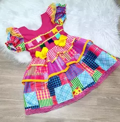 Vestido Junino Infantil Bandeirolas - Miolo Mole Baby