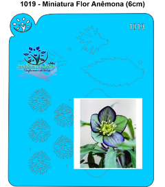 1019 - Miniatura Flor Anêmona (6cm)