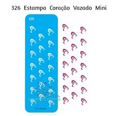 326 - Estampa Coração Vazada Mini