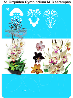 51 - Kit Stencil Orquídea Cymbindium - comprar online