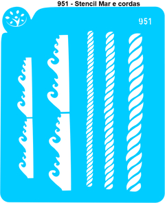 951 - Stencil Mar e cordas