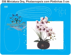 556 - Miniatura Orquídea Phalaenopsis com Pintinhas (5cm)