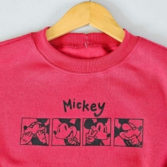 blusa moletom flanelado mikey vermelha infantil juvenil - comprar online
