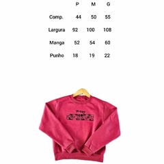 blusa moletom flanelado mikey vermelha infantil juvenil - Menina&Moça