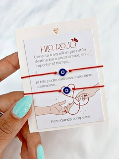 PULSERA OJITO AZUL HILO ROJO - PL