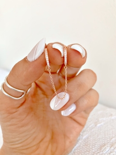 DOBLE ARGOLLA ÍKER - PLATA ROSÉ