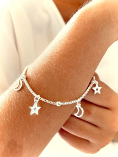 PULSERA NIGHT LUNA Y ESTRELLA - AB