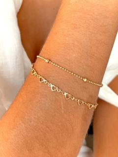 PULSERA LOVI CALADA - ACERO DORADO