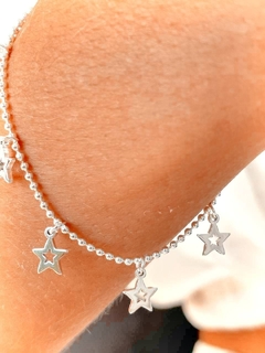 PULSERA GRI ESTRELLAS CALADAS - AB - comprar online