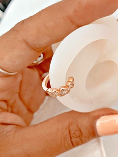 CUFF CORAZONES - PLATA ROSÉ - comprar online