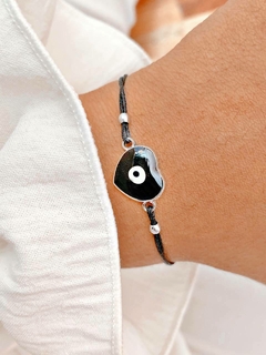 PULSERA HEART BLACK - AC