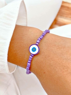 PULSERA CANUTILLO OJITO COLORS - AC - Hosanna Joyas