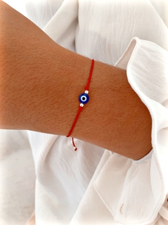 PULSERA HILO OJITO AZUL - PL