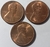 Lote USA 3 Moedas 1 cent diversas - Centavo de Lincoln - comprar online