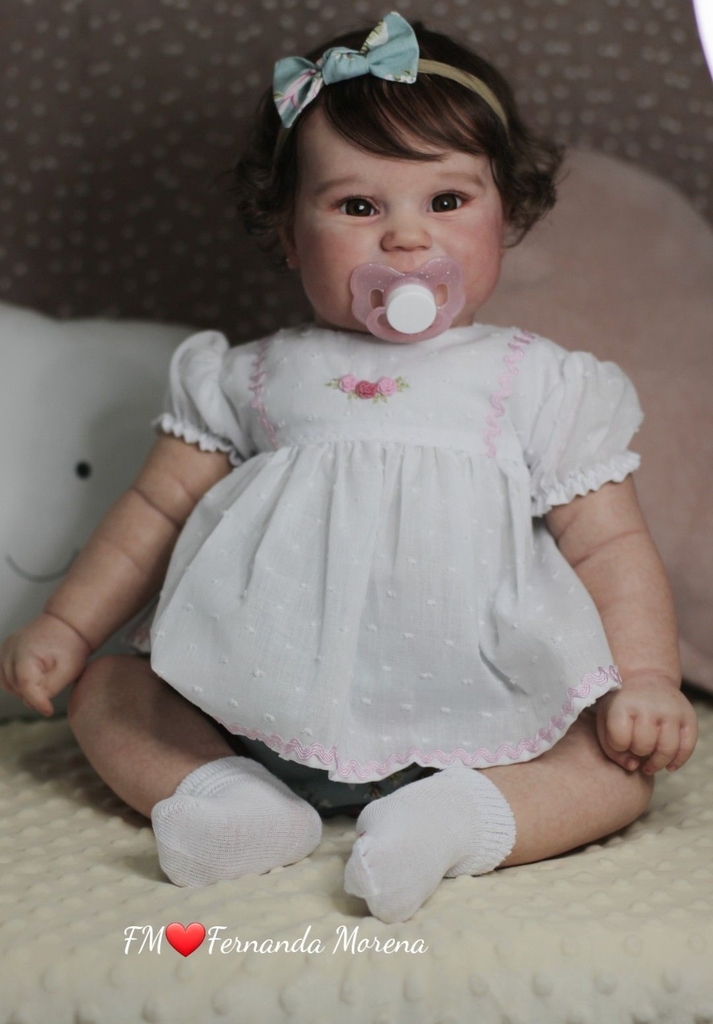 Boneca Bebê Reborn Original De Silicone Morena