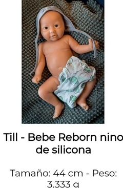 bebê silicone sólido till menino