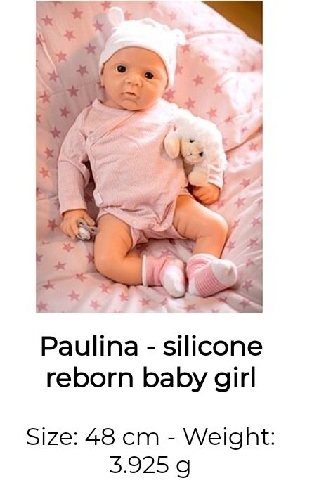 bebê silicone sólido Paulina menina